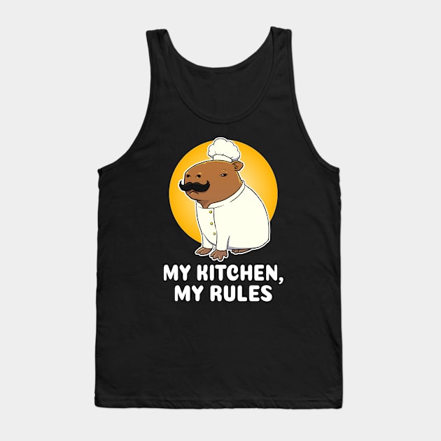 My Kitchen, My rules Capybara Chef Cartoon Tank Top by capydays